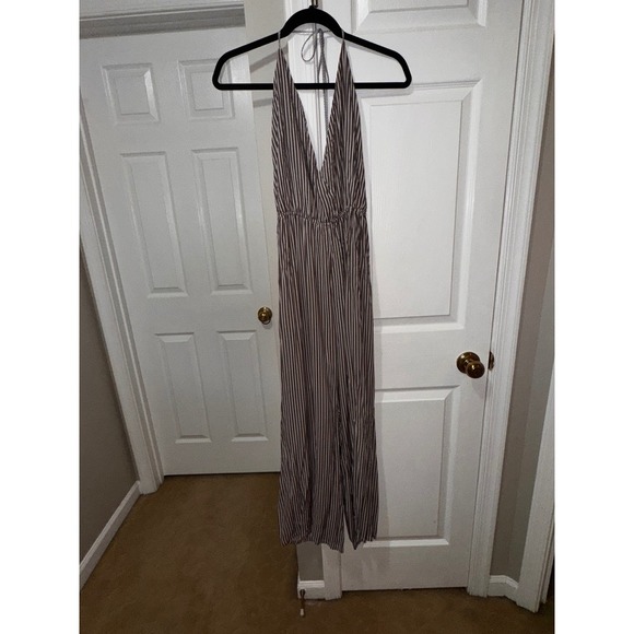 Nightcap Clothing Striped JUMPSUIT Bohemian Resort Wear Size L - Picture 1 of 9